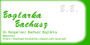 boglarka bachusz business card